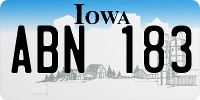 IA license plate ABN183