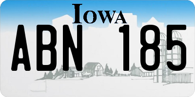 IA license plate ABN185