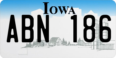 IA license plate ABN186
