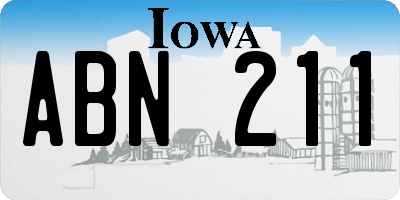 IA license plate ABN211