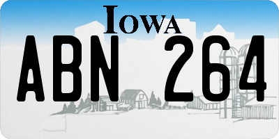 IA license plate ABN264