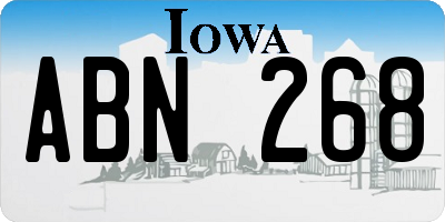 IA license plate ABN268