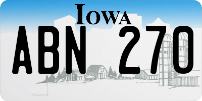 IA license plate ABN270