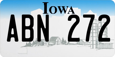 IA license plate ABN272