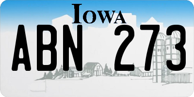 IA license plate ABN273