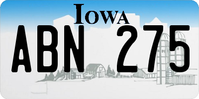 IA license plate ABN275