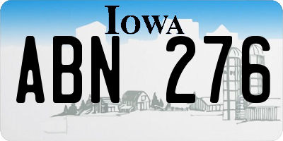 IA license plate ABN276