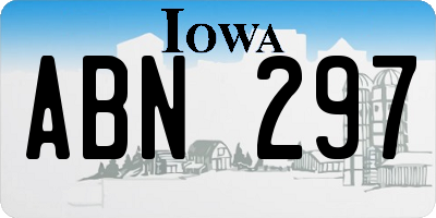 IA license plate ABN297
