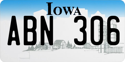 IA license plate ABN306