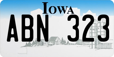 IA license plate ABN323