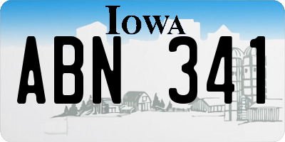 IA license plate ABN341