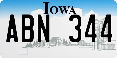 IA license plate ABN344