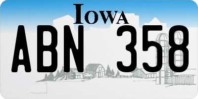 IA license plate ABN358