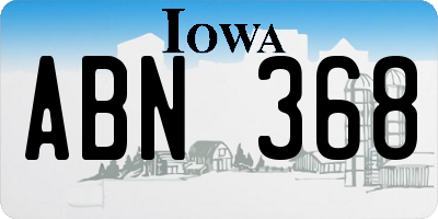 IA license plate ABN368