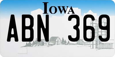 IA license plate ABN369