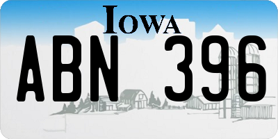 IA license plate ABN396
