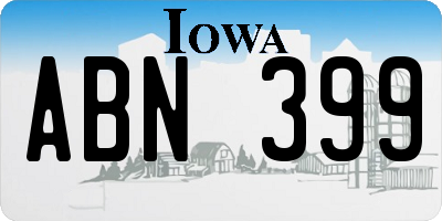 IA license plate ABN399