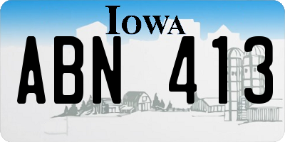 IA license plate ABN413