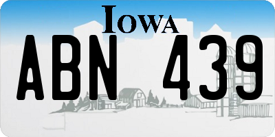 IA license plate ABN439