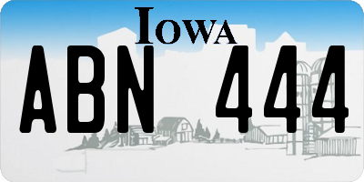IA license plate ABN444