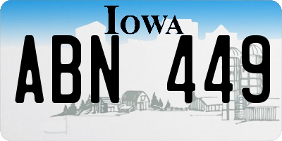 IA license plate ABN449