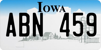 IA license plate ABN459