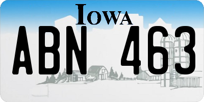 IA license plate ABN463