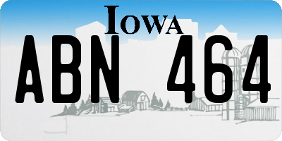 IA license plate ABN464