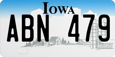 IA license plate ABN479