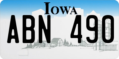 IA license plate ABN490