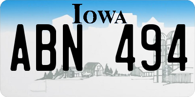 IA license plate ABN494