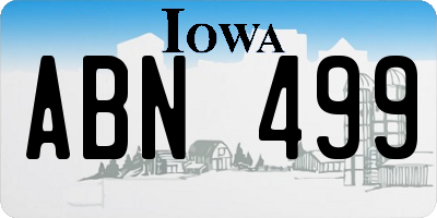IA license plate ABN499