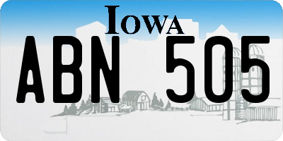 IA license plate ABN505