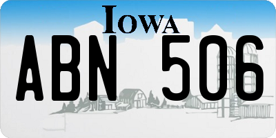 IA license plate ABN506
