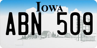 IA license plate ABN509