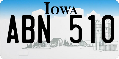 IA license plate ABN510