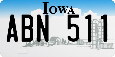 IA license plate ABN511