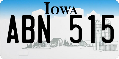 IA license plate ABN515