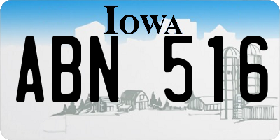 IA license plate ABN516