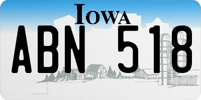 IA license plate ABN518