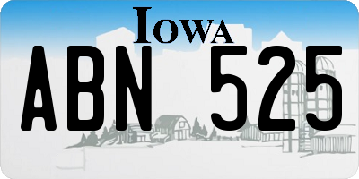 IA license plate ABN525