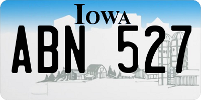 IA license plate ABN527