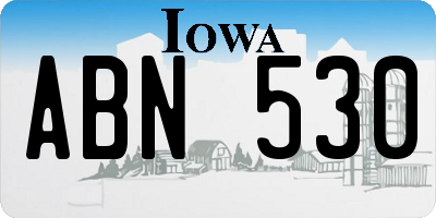 IA license plate ABN530
