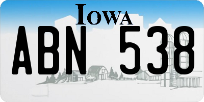 IA license plate ABN538
