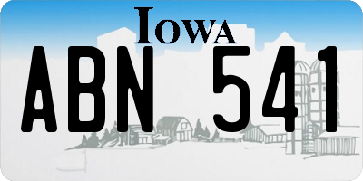 IA license plate ABN541