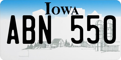 IA license plate ABN550