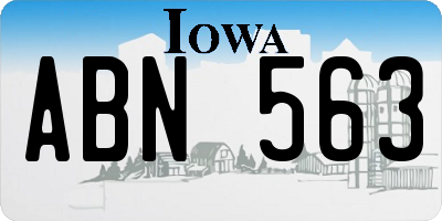 IA license plate ABN563