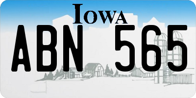 IA license plate ABN565