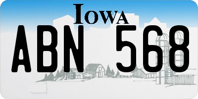 IA license plate ABN568