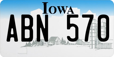 IA license plate ABN570